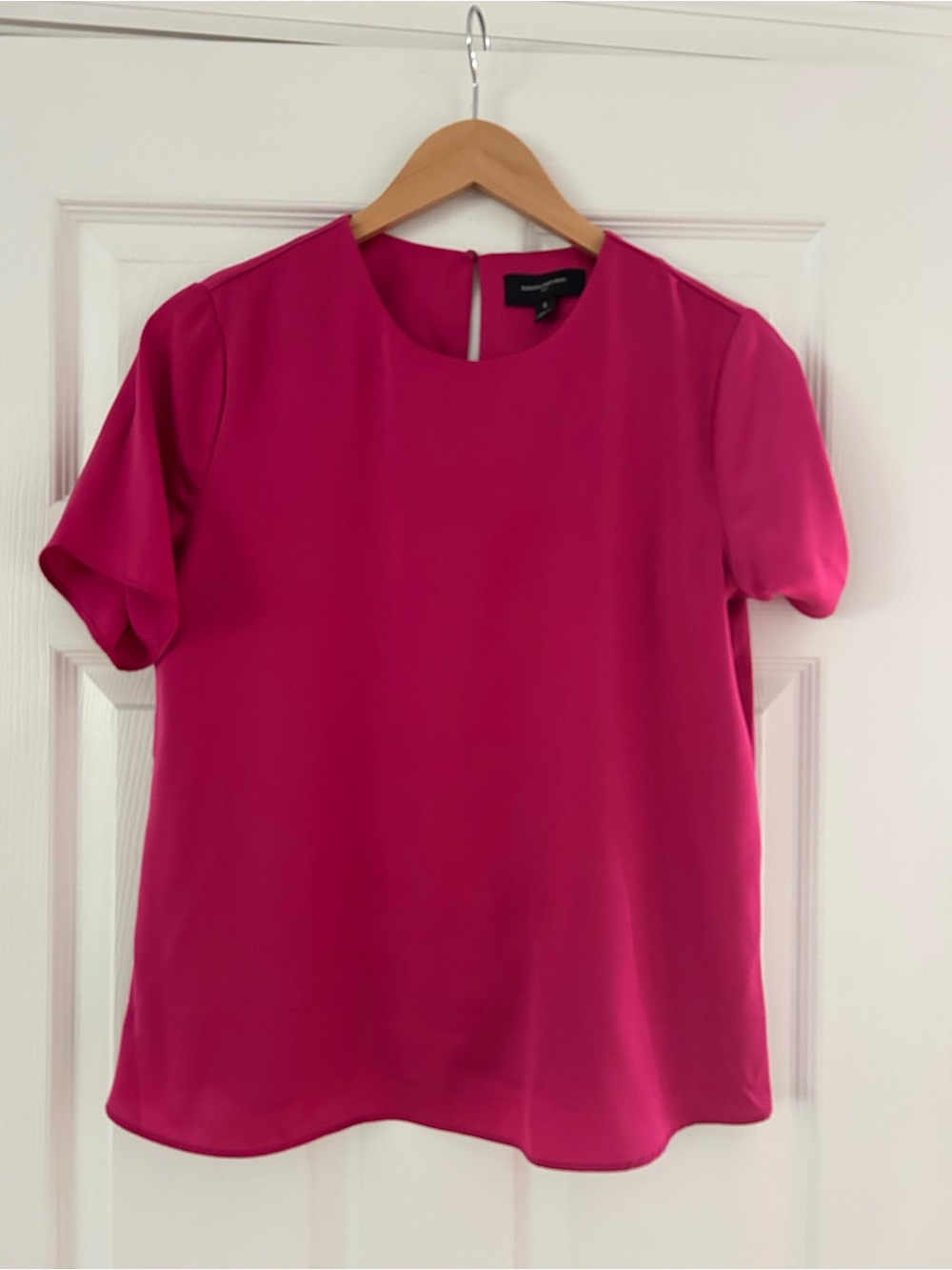 Fuchsia Satin Blouse by Banana Republic